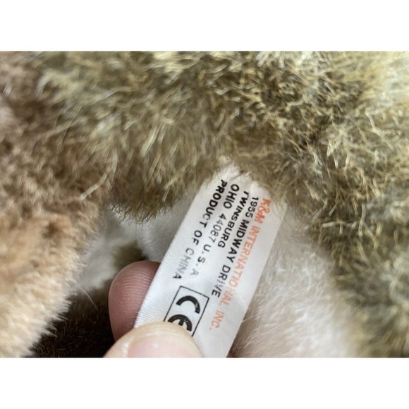 K&M Australian Kangaroo With Baby Dark Brown White Tall Soft Stuffed 15" Plush - Picture 8 of 9